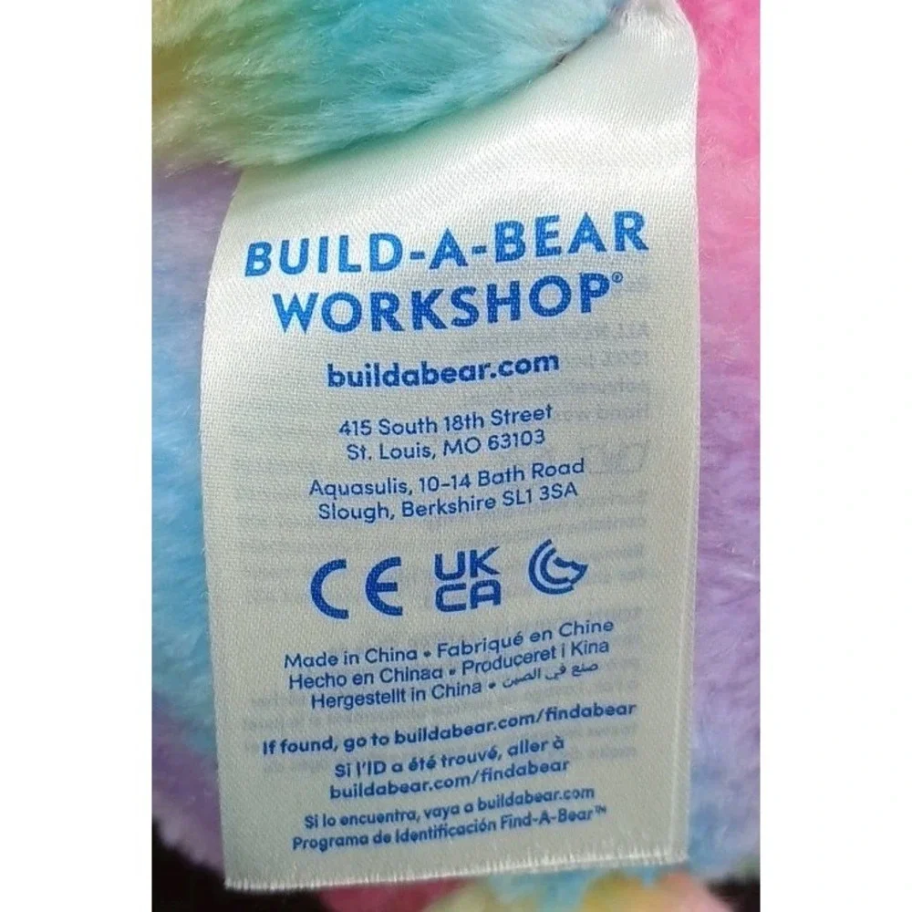 Build A Bear GWL Rainbow Wolf Plush LIMITED EDITION Great Wolf Lodge EXCLUSIVE